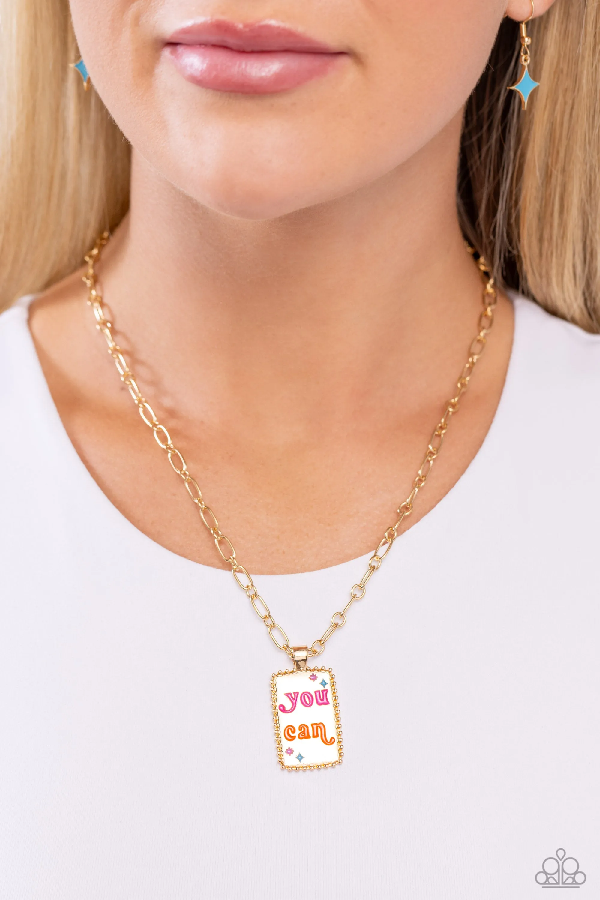 Necklaces Yes You Can - Gold Inspirational N2439