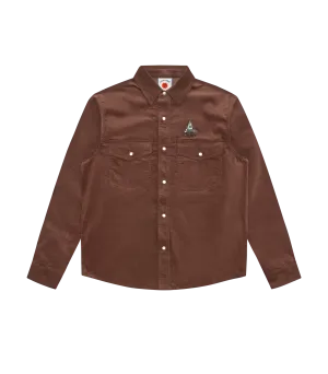 NEEDLE CORD SHIRT - BROWN