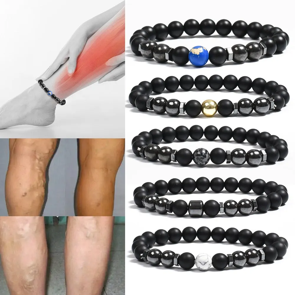 Obsidian Anklet Adjustable Weight Loss Magnetic Therapy Magnet Anklet