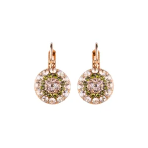 Pavé Leverback Earrings in "Sedona - Yellow Gold