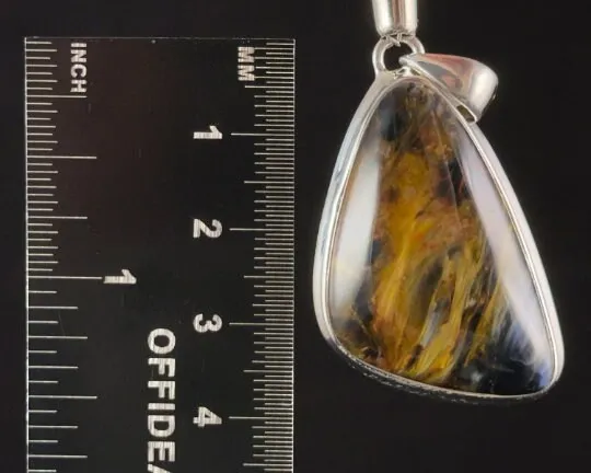 PIETERSITE Crystal Pendant - Top Grade AA, Sterling Silver - Fine Jewelry, Healing Crystals and Stones, 54159