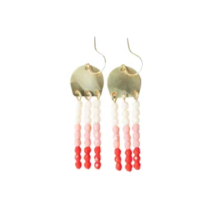 Pink Ombre Fringe Earrings