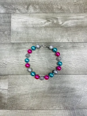 Pink Turquoise & Pearl Necklace