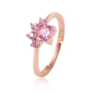 Pinky Paw Teeny Zircon Ring