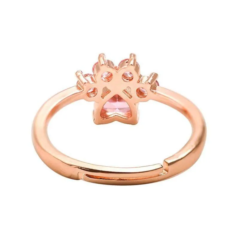 Pinky Paw Teeny Zircon Ring