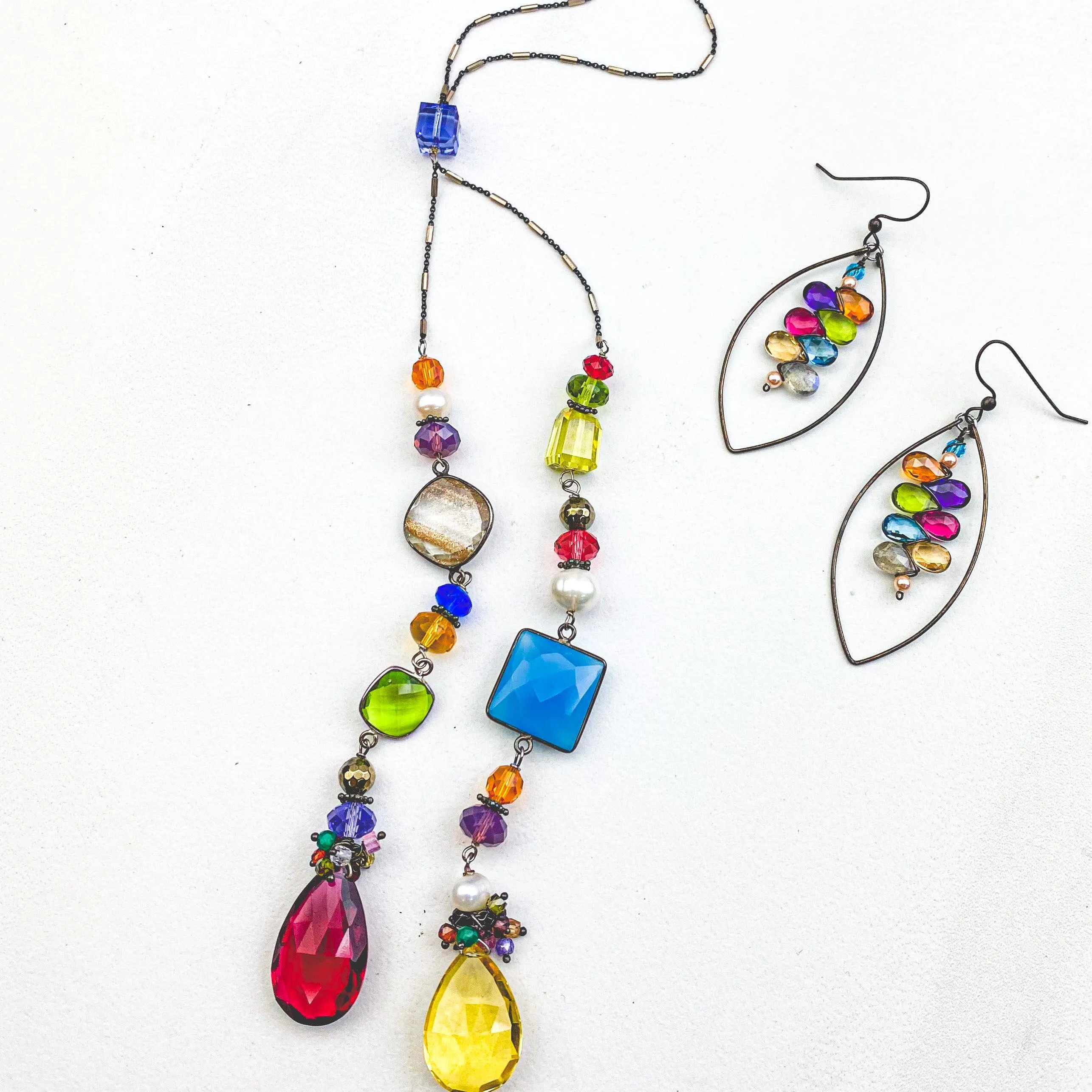 Popart Colorful Natalie Lariat Necklace