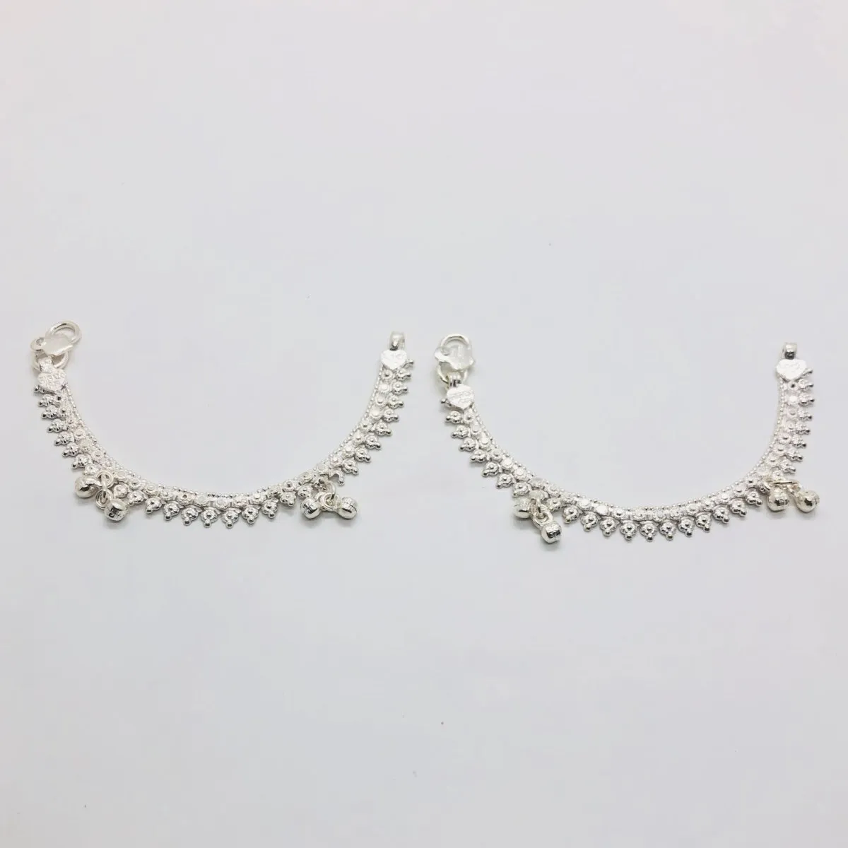 Pushker Badri Sarraf Pure Silver Anklet/Payal traditonal- (Set of 2)