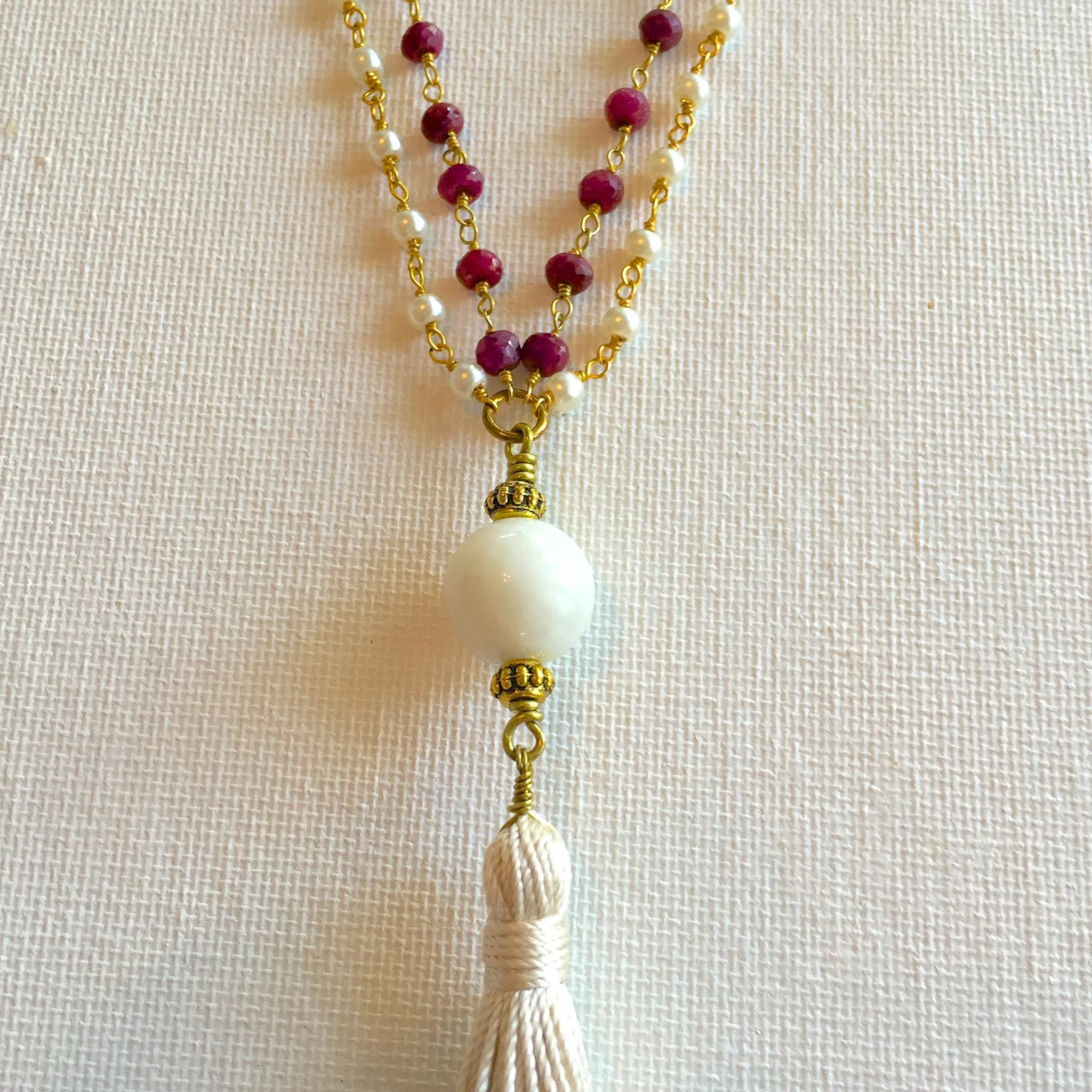 "Go Team!" College Colors Mala Necklace