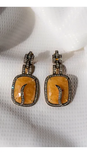 Radiant Yellow Topaz Earring