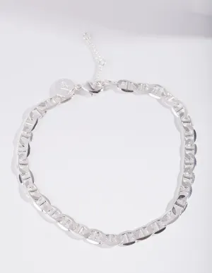 Real Silver Plated Figaro Anklet