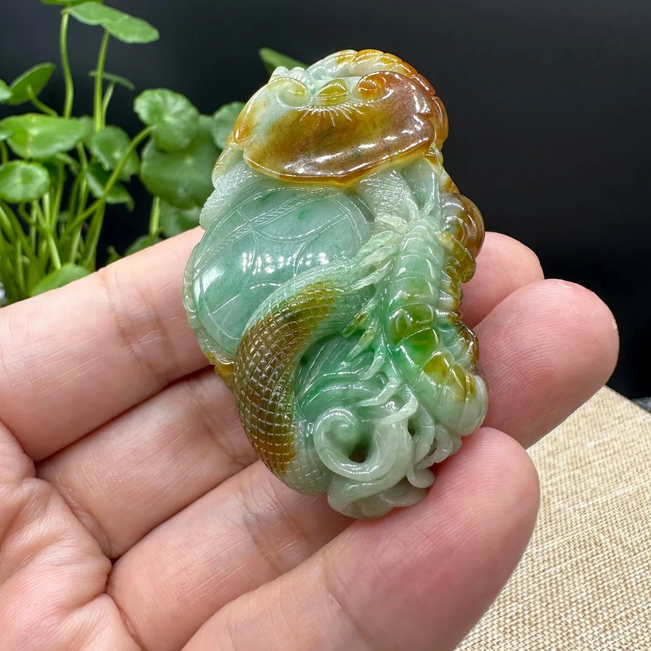 RealJade® High-End Jadeite Jade " Wu Du " Pendant Necklace ( Collectibles ) ( Philosophical Wisdom )