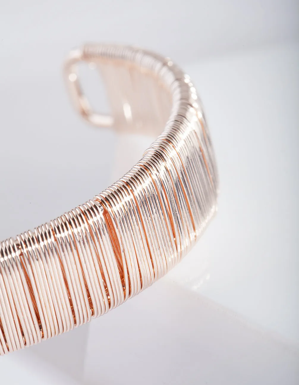 Rose Gold Wire Cuff Bracelet