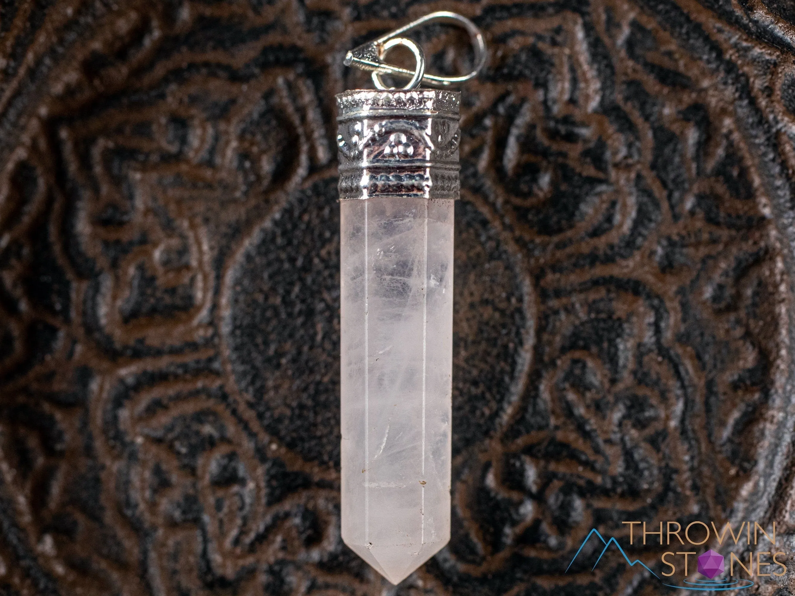 ROSE QUARTZ Crystal Pendant - Crystal Points, Pendulum, Birthstone, Handmade Jewelry, Healing Crystals and Stones, E1926