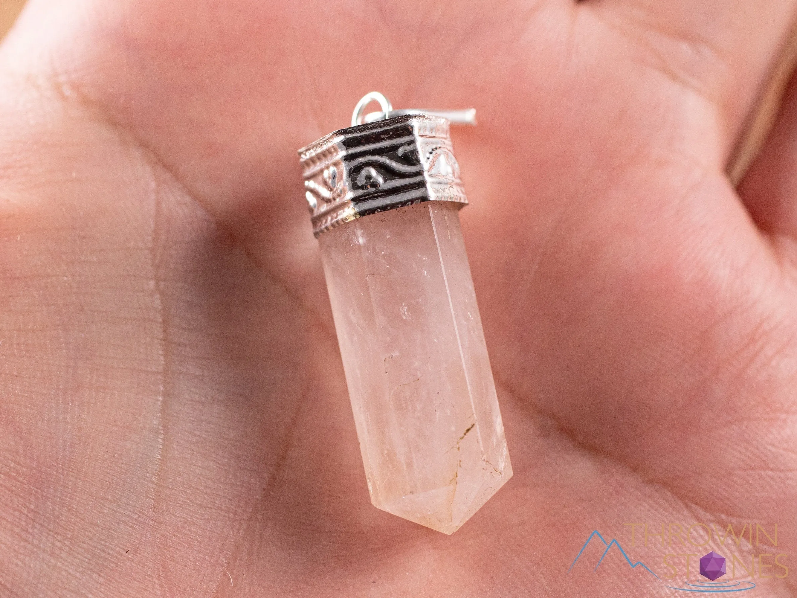 ROSE QUARTZ Crystal Pendant - Crystal Points, Pendulum, Birthstone, Handmade Jewelry, Healing Crystals and Stones, E1926