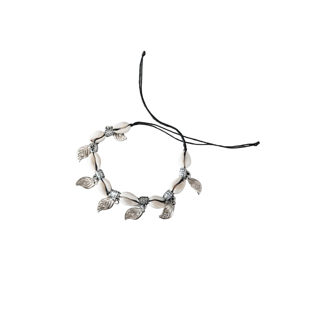 Seashell Anklet | Black