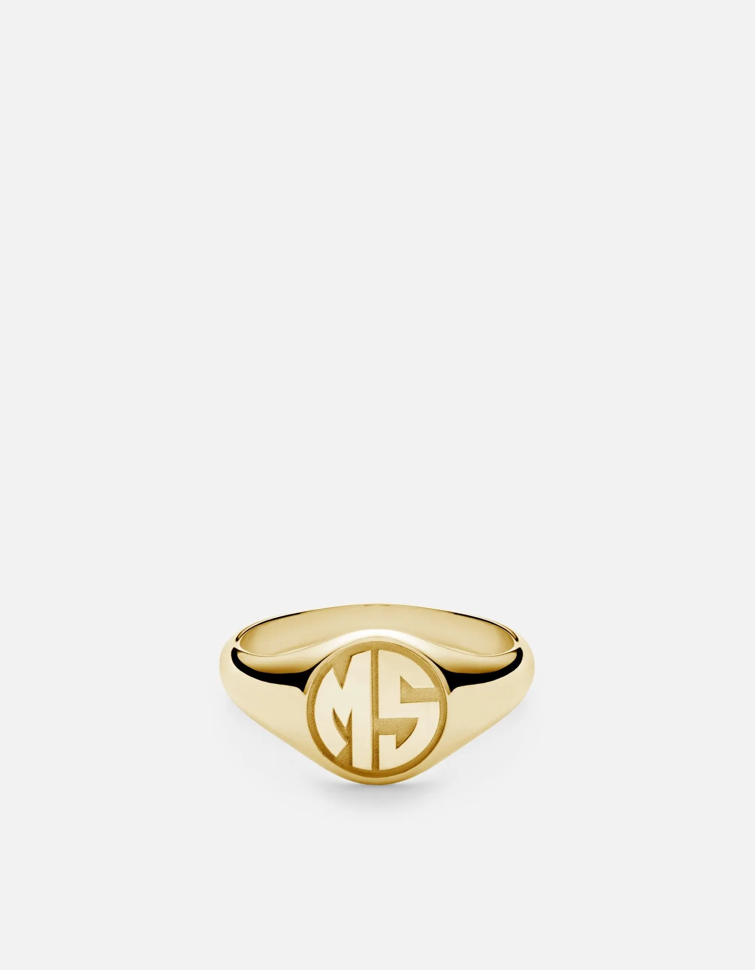 Signet Ring, 14k Gold/3 Letter