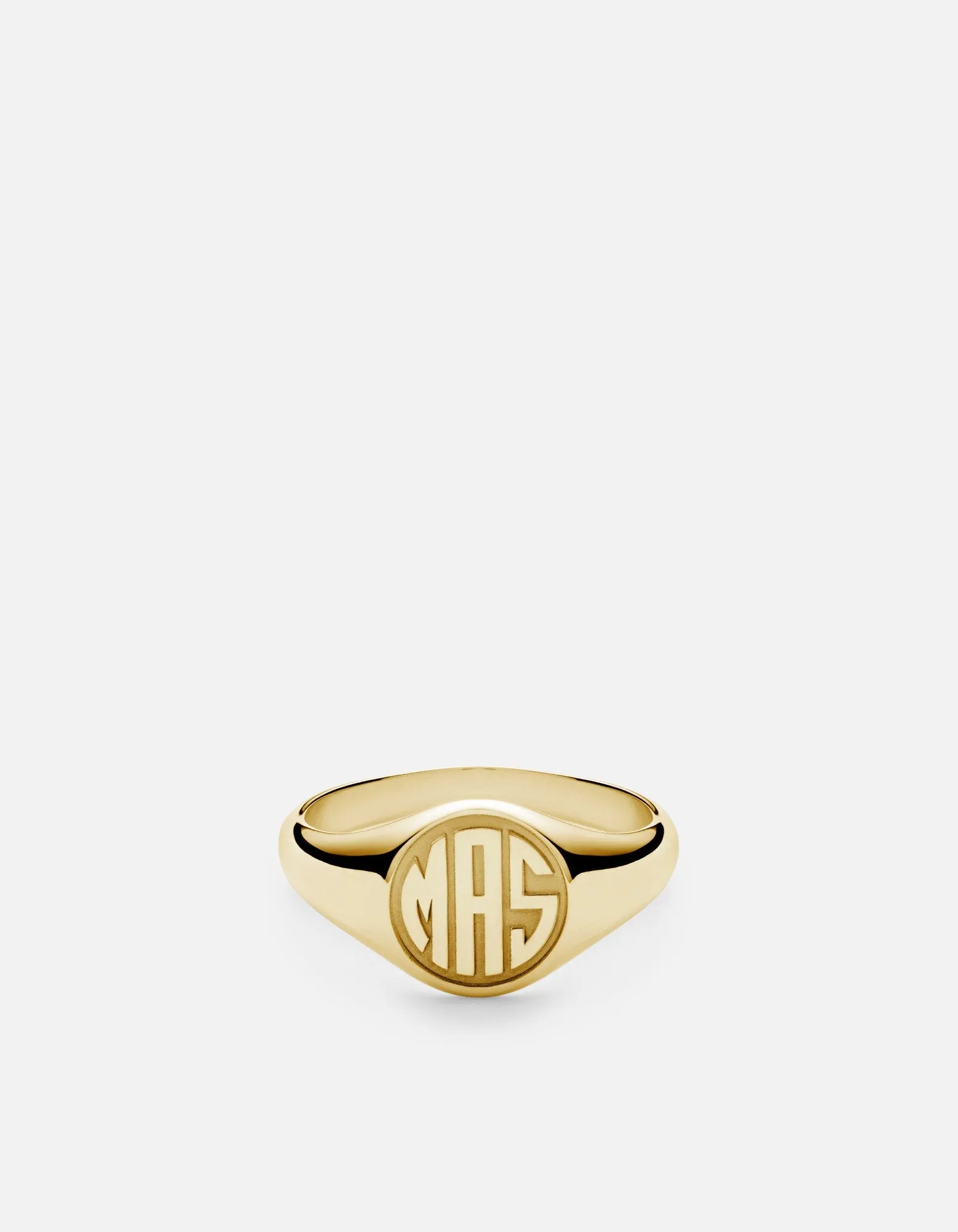 Signet Ring, 14k Gold/3 Letter