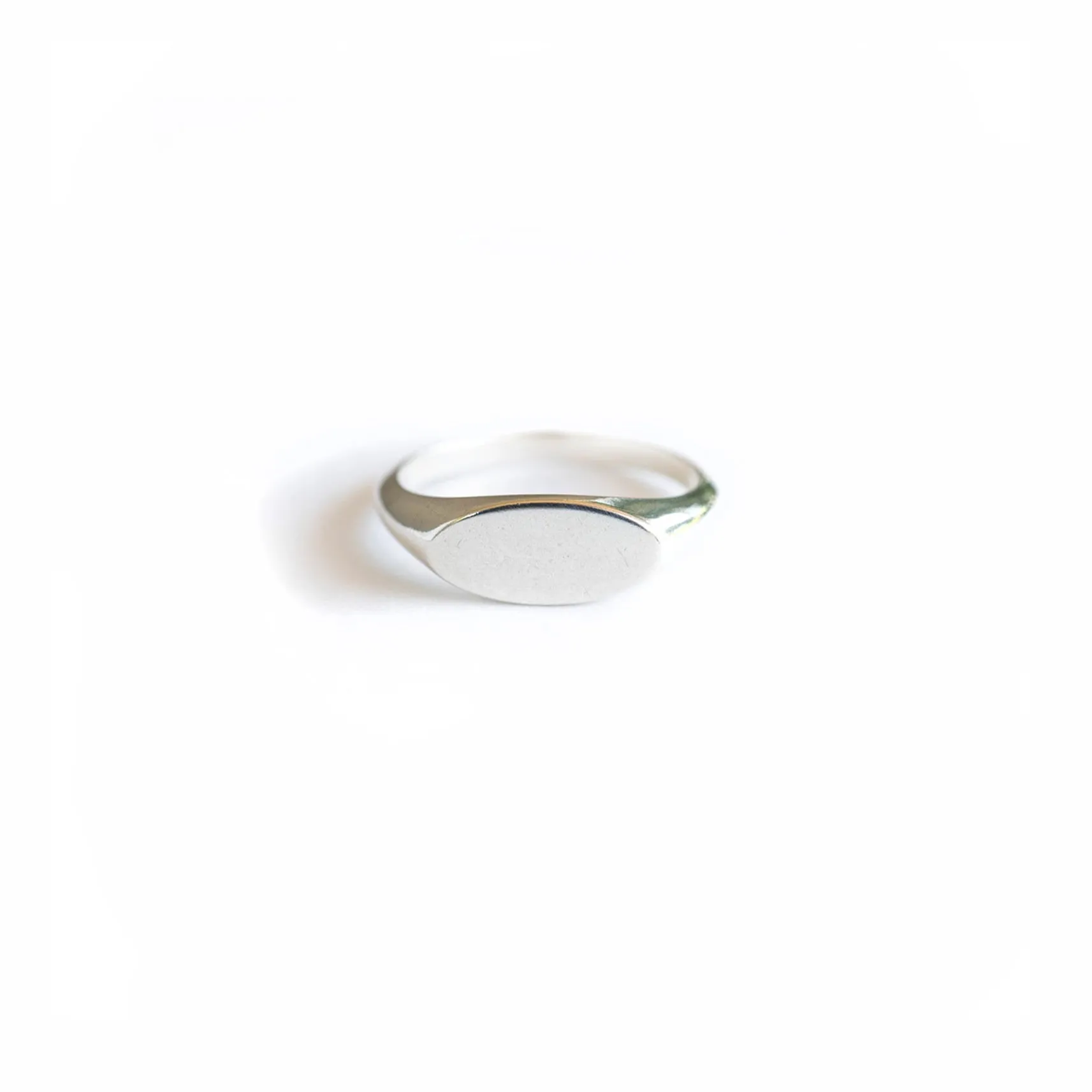 Silver Little Oval Signet Ring