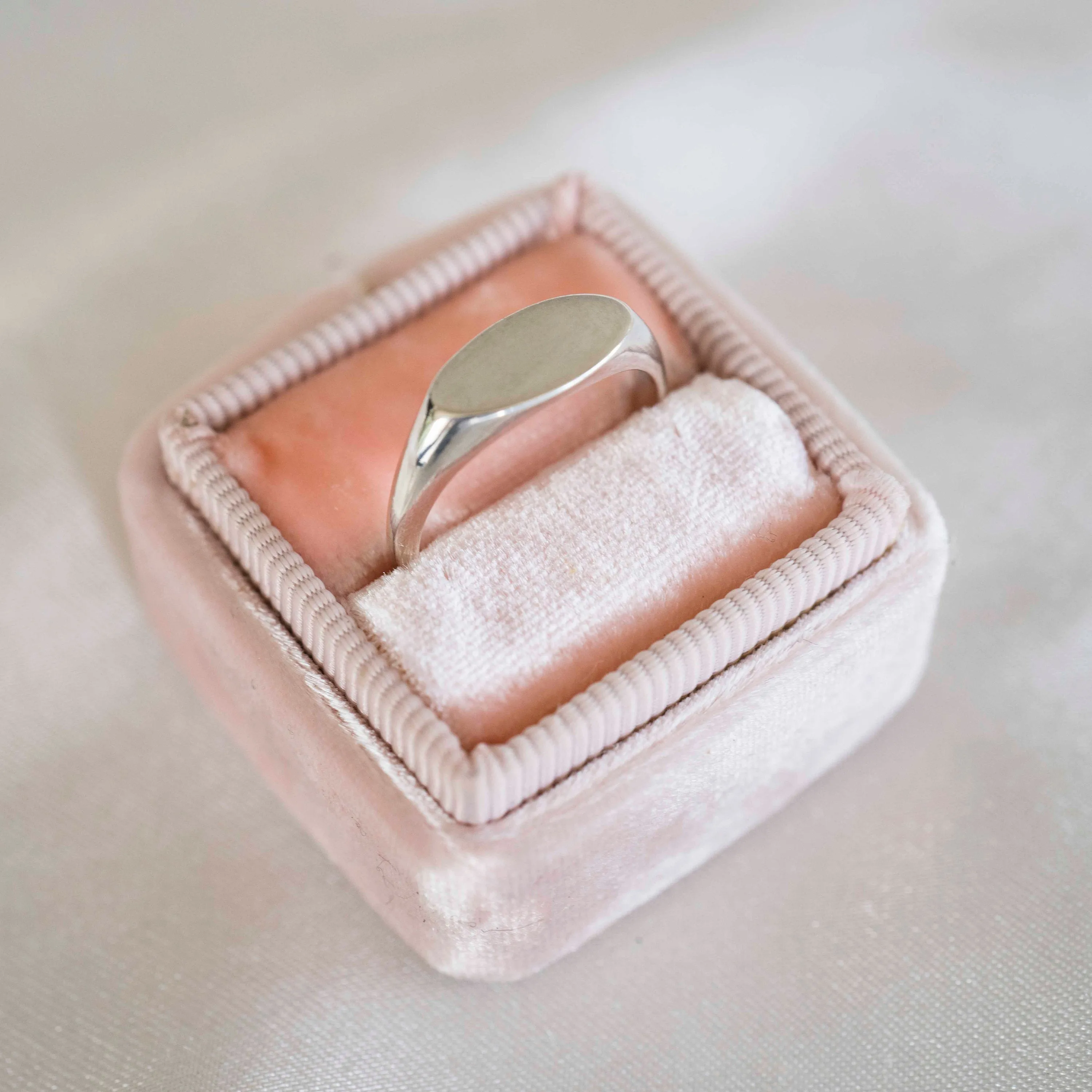 Silver Little Oval Signet Ring