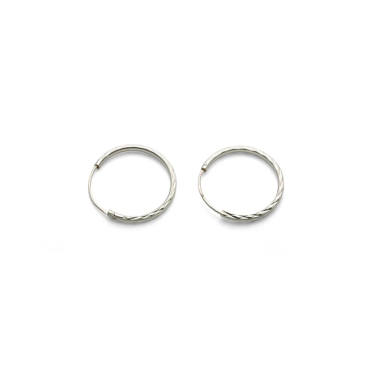 Silver Medium Hoop Earrings