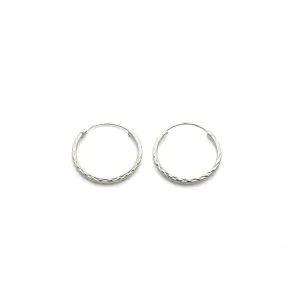 Silver Medium Hoop Earrings