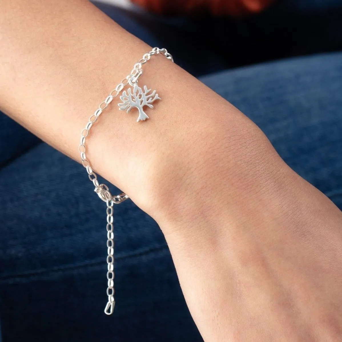 Silver Tree Charm Bracelet