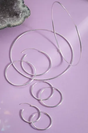 Simple Sterling Hoops