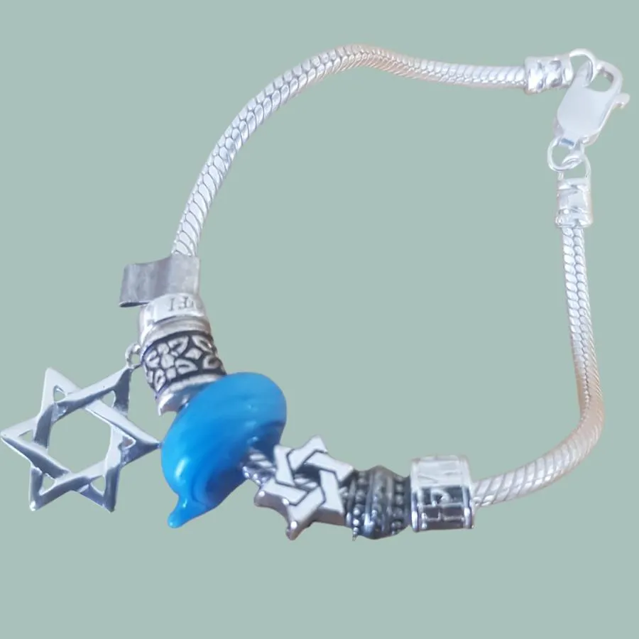 Star of David bracelet for woman, Star of David jewelry