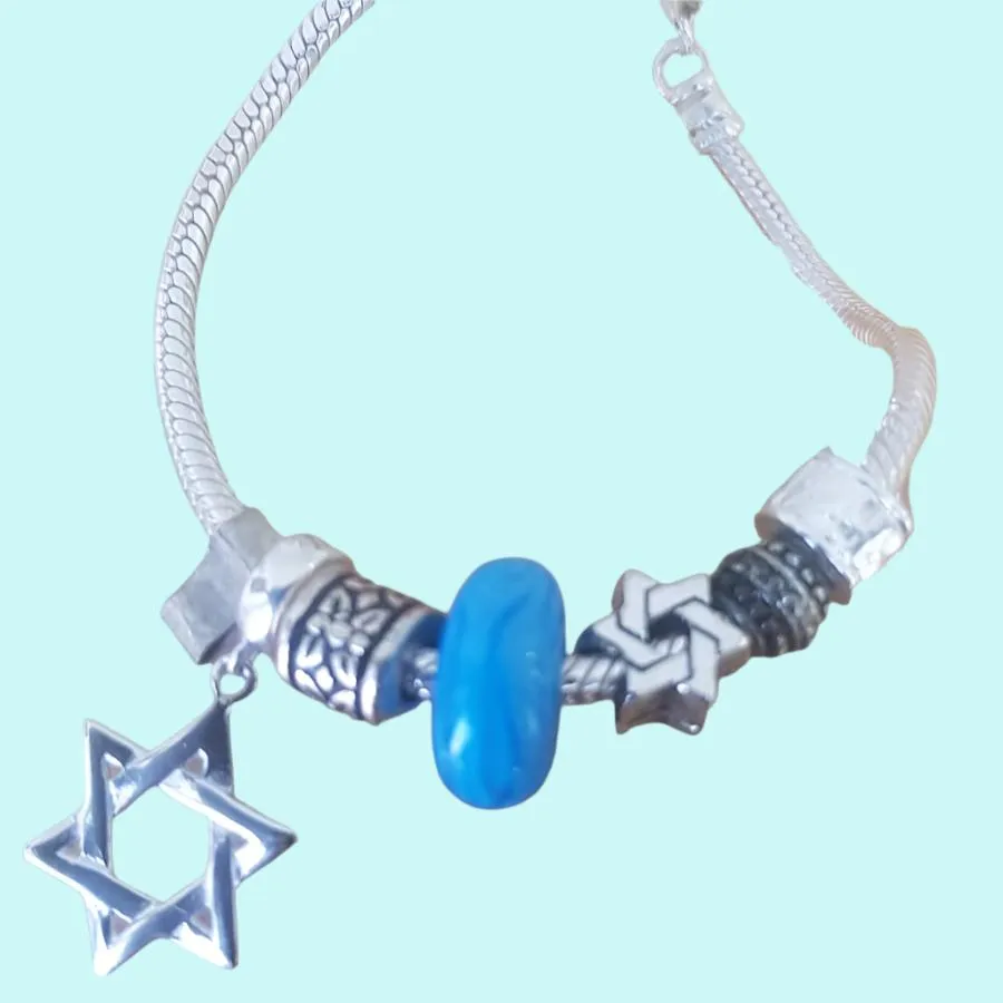 Star of David bracelet for woman, Star of David jewelry