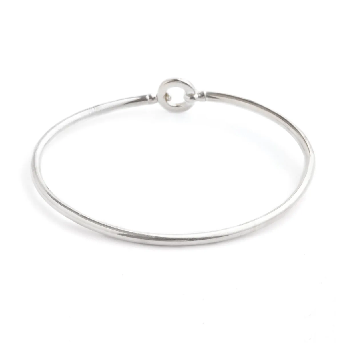 Sterling Silver Bead Bangle Bracelet