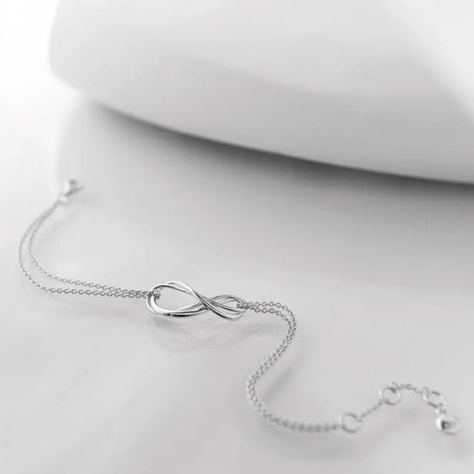 Sterling Silver Infinity Twin Chain Bracelet 71161RP