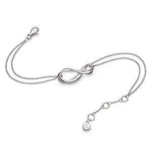 Sterling Silver Infinity Twin Chain Bracelet 71161RP