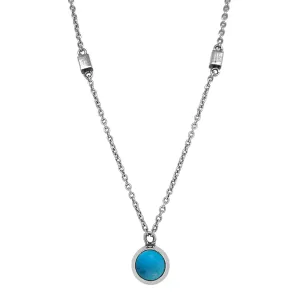 Sterling Silver Turquoise Necklace - "Sky Drop"