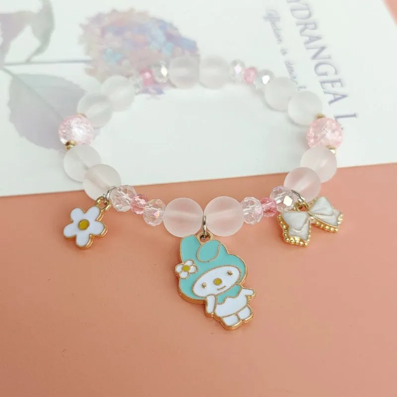 Summer Ice Crystal Cinnamoroll Babycinnamoroll Melody Bracelet Female Sweet off Single Simple Student Girlfriends Birthday Gift