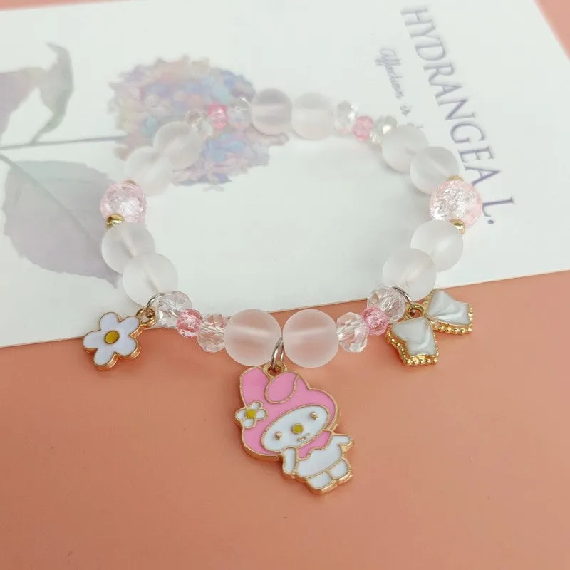 Summer Ice Crystal Cinnamoroll Babycinnamoroll Melody Bracelet Female Sweet off Single Simple Student Girlfriends Birthday Gift