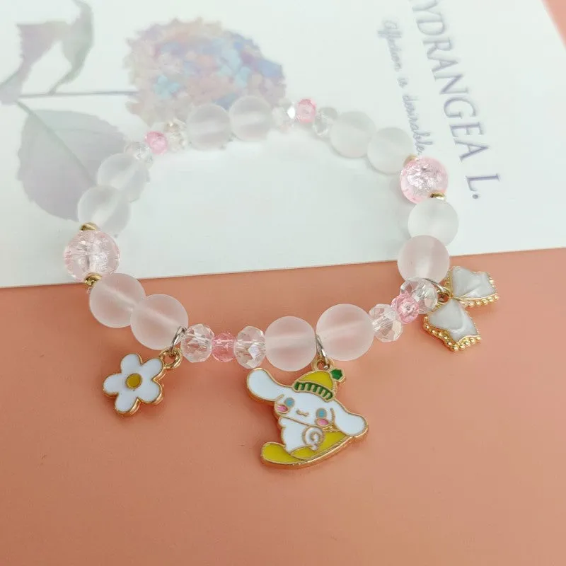 Summer Ice Crystal Cinnamoroll Babycinnamoroll Melody Bracelet Female Sweet off Single Simple Student Girlfriends Birthday Gift