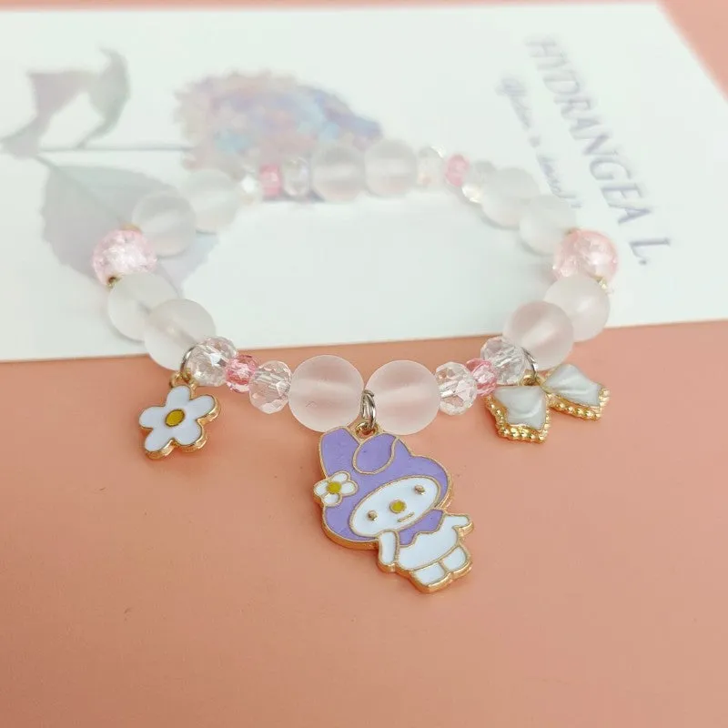 Summer Ice Crystal Cinnamoroll Babycinnamoroll Melody Bracelet Female Sweet off Single Simple Student Girlfriends Birthday Gift