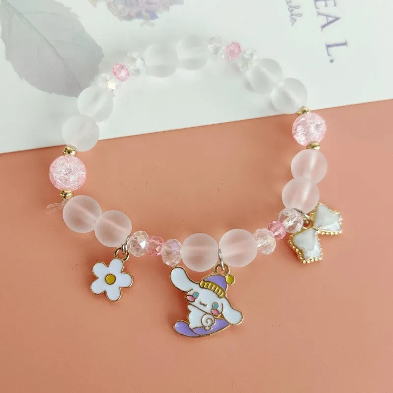 Summer Ice Crystal Cinnamoroll Babycinnamoroll Melody Bracelet Female Sweet off Single Simple Student Girlfriends Birthday Gift