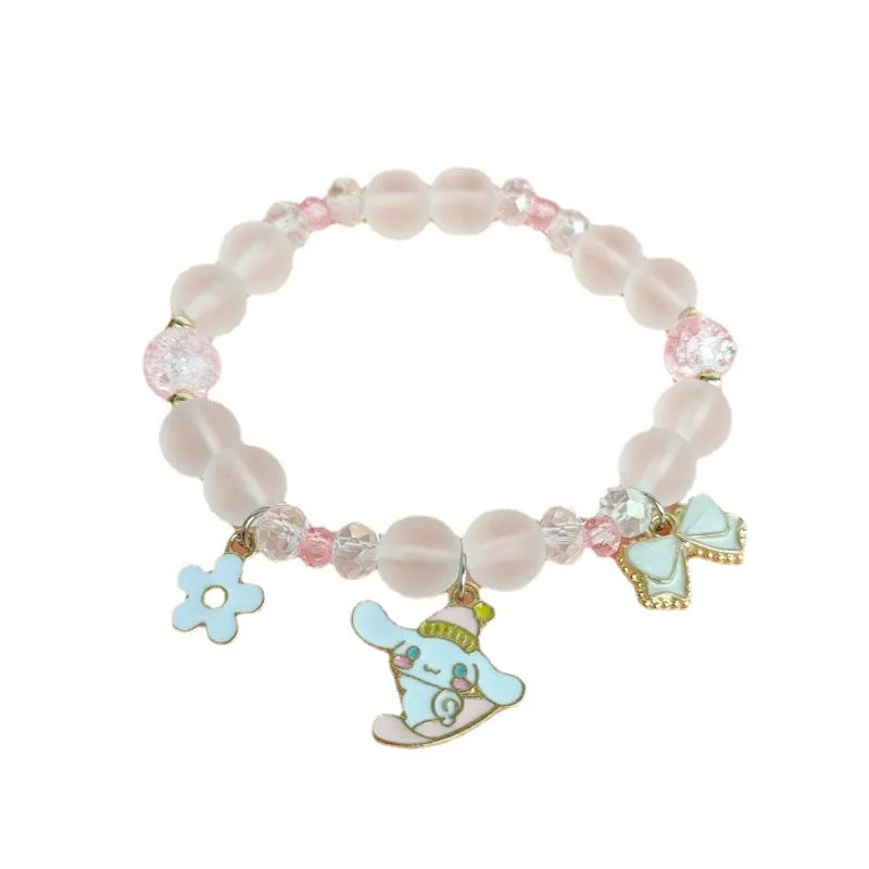 Summer Ice Crystal Cinnamoroll Babycinnamoroll Melody Bracelet Female Sweet off Single Simple Student Girlfriends Birthday Gift