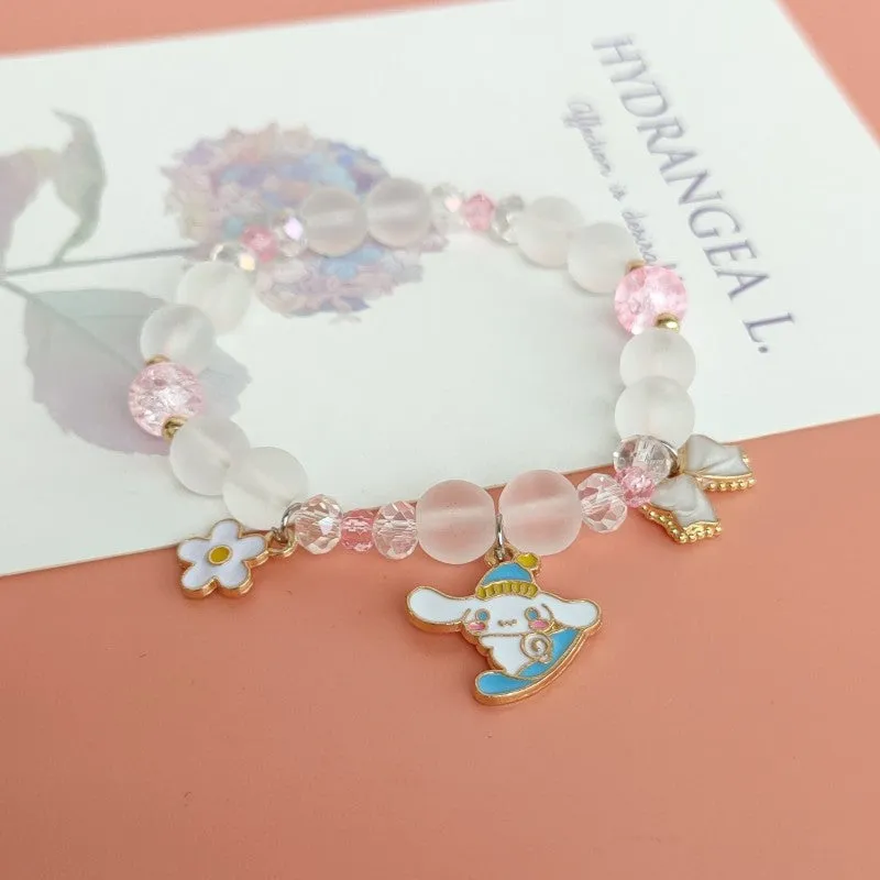 Summer Ice Crystal Cinnamoroll Babycinnamoroll Melody Bracelet Female Sweet off Single Simple Student Girlfriends Birthday Gift