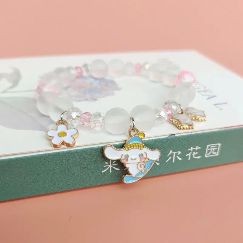 Summer Ice Crystal Cinnamoroll Babycinnamoroll Melody Bracelet Female Sweet off Single Simple Student Girlfriends Birthday Gift