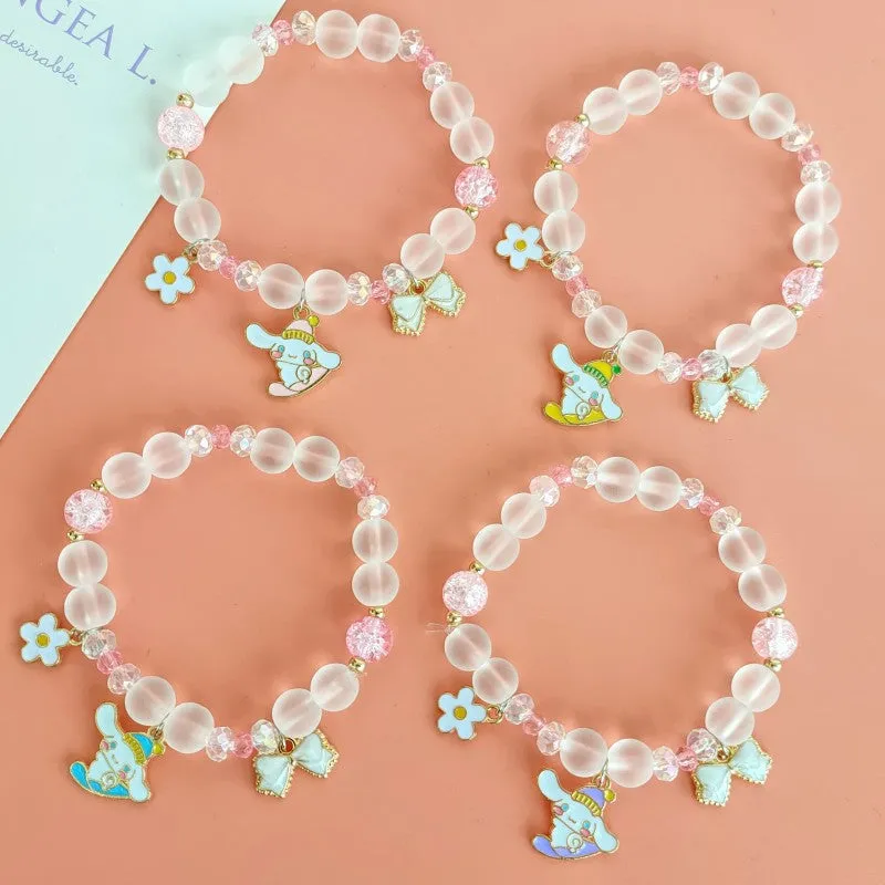 Summer Ice Crystal Cinnamoroll Babycinnamoroll Melody Bracelet Female Sweet off Single Simple Student Girlfriends Birthday Gift