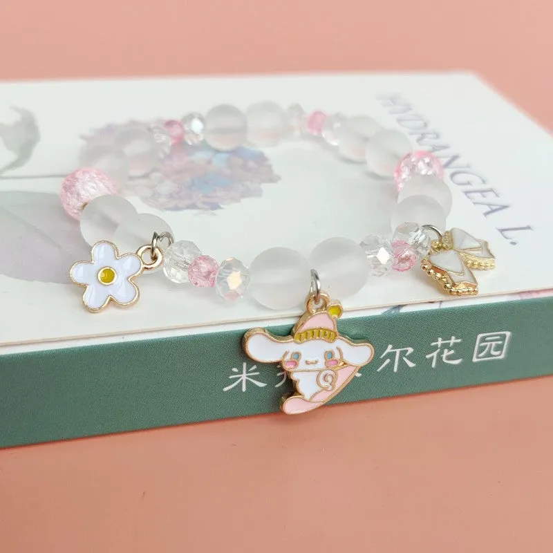 Summer Ice Crystal Cinnamoroll Babycinnamoroll Melody Bracelet Female Sweet off Single Simple Student Girlfriends Birthday Gift