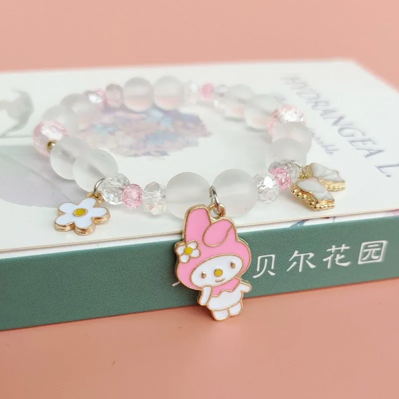 Summer Ice Crystal Cinnamoroll Babycinnamoroll Melody Bracelet Female Sweet off Single Simple Student Girlfriends Birthday Gift