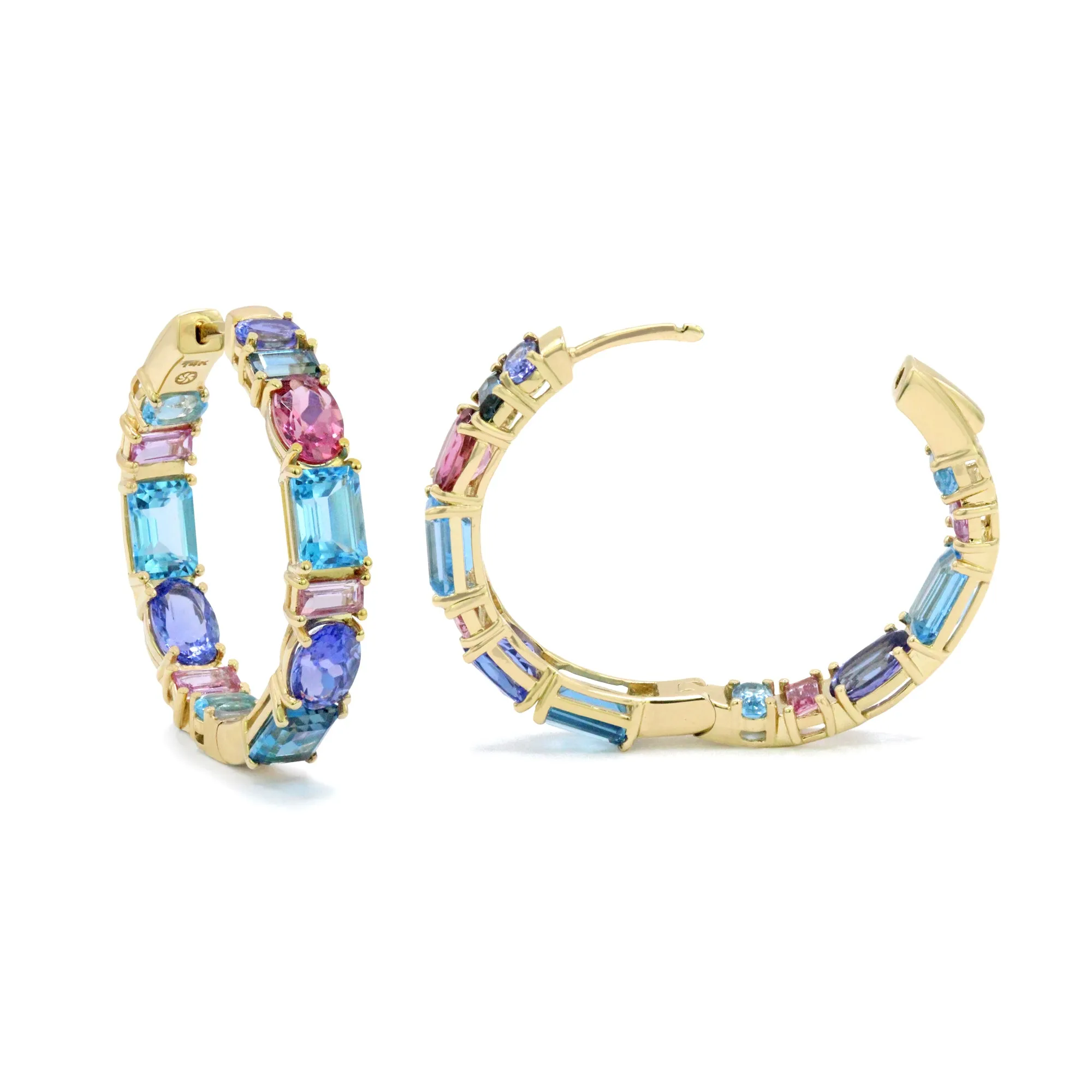 The Drama Queen 18K Gemstone Hoops