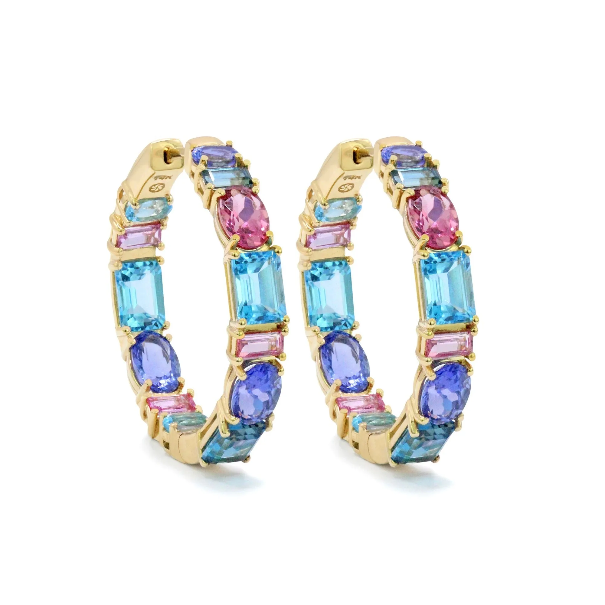 The Drama Queen 18K Gemstone Hoops