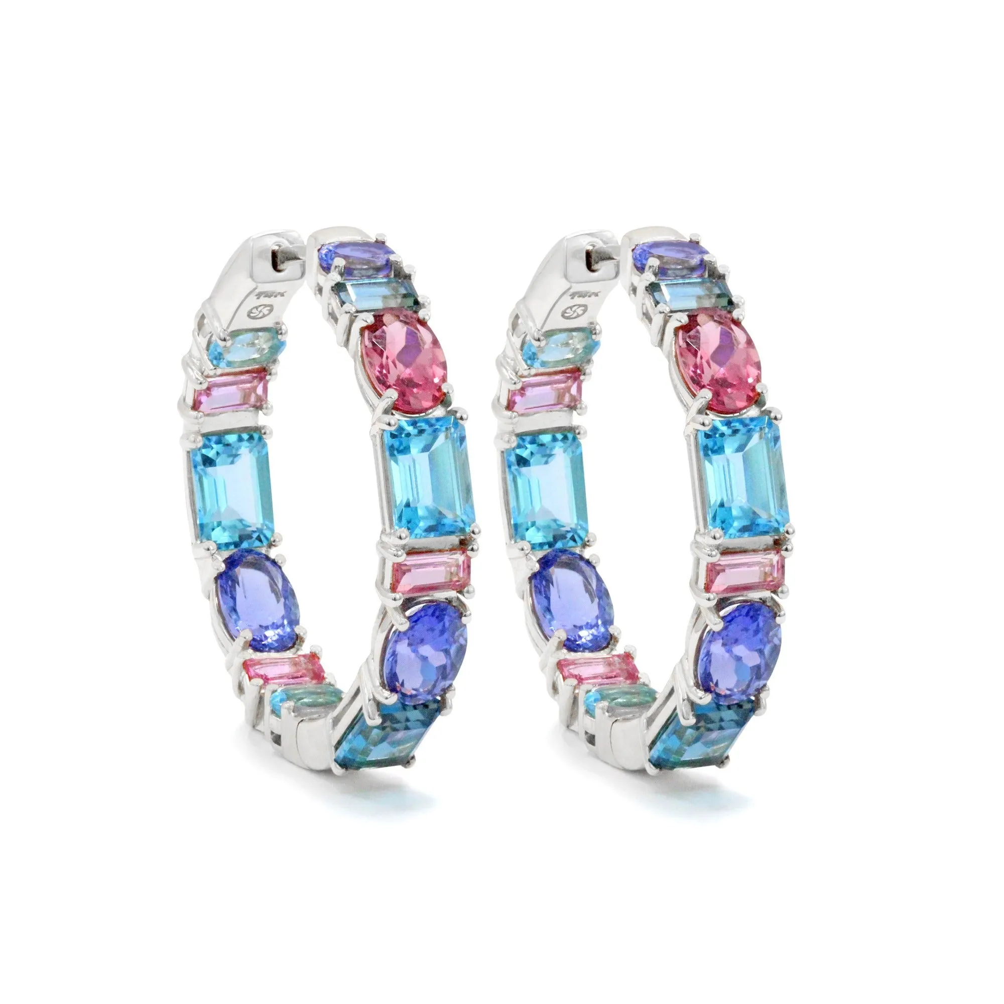 The Drama Queen 18K Gemstone Hoops