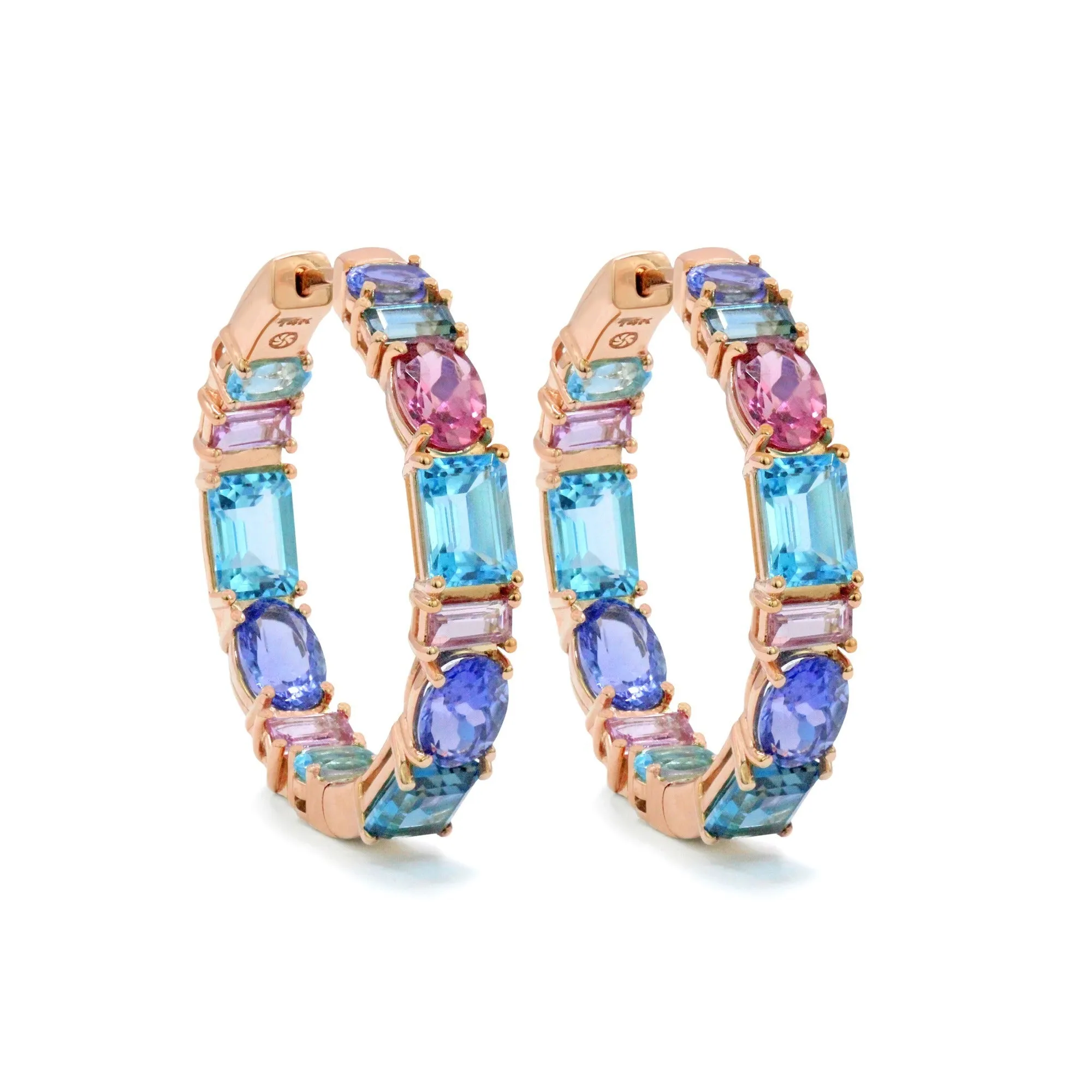 The Drama Queen 18K Gemstone Hoops