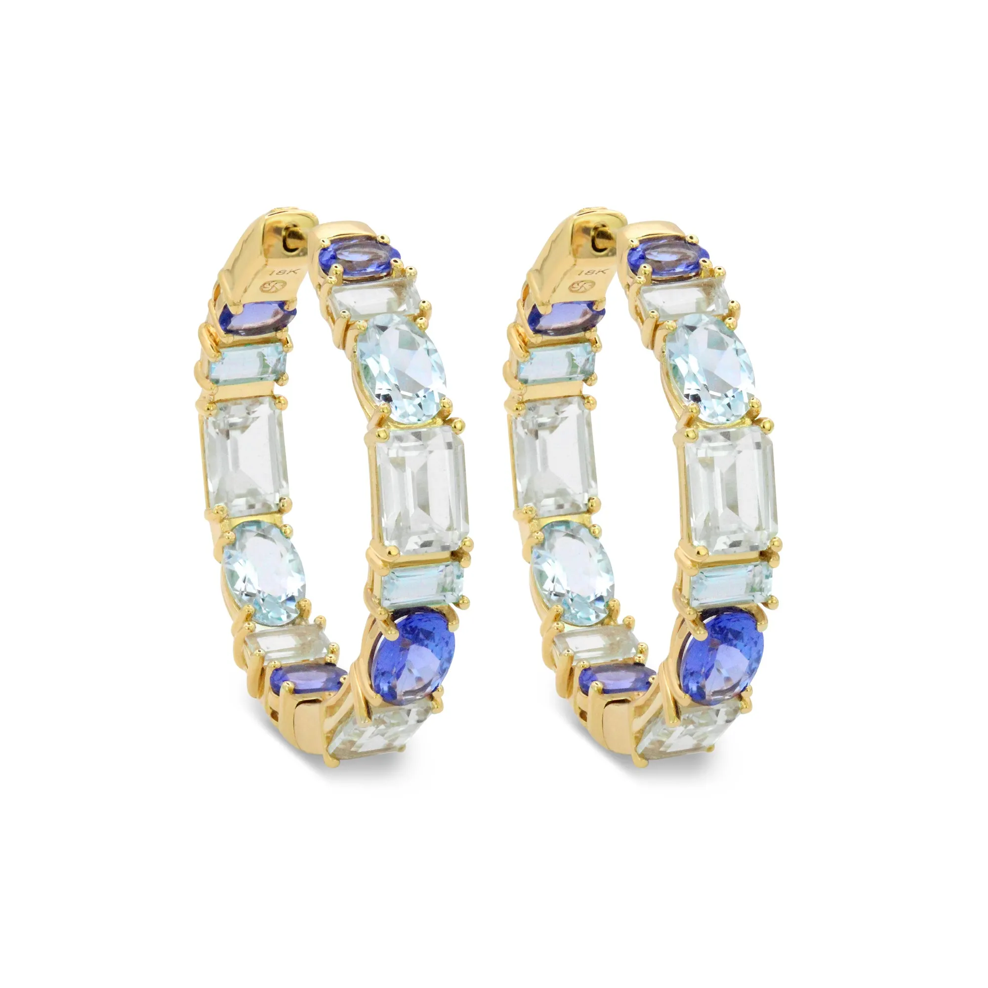 The Drama Queen 18K Gemstone Hoops