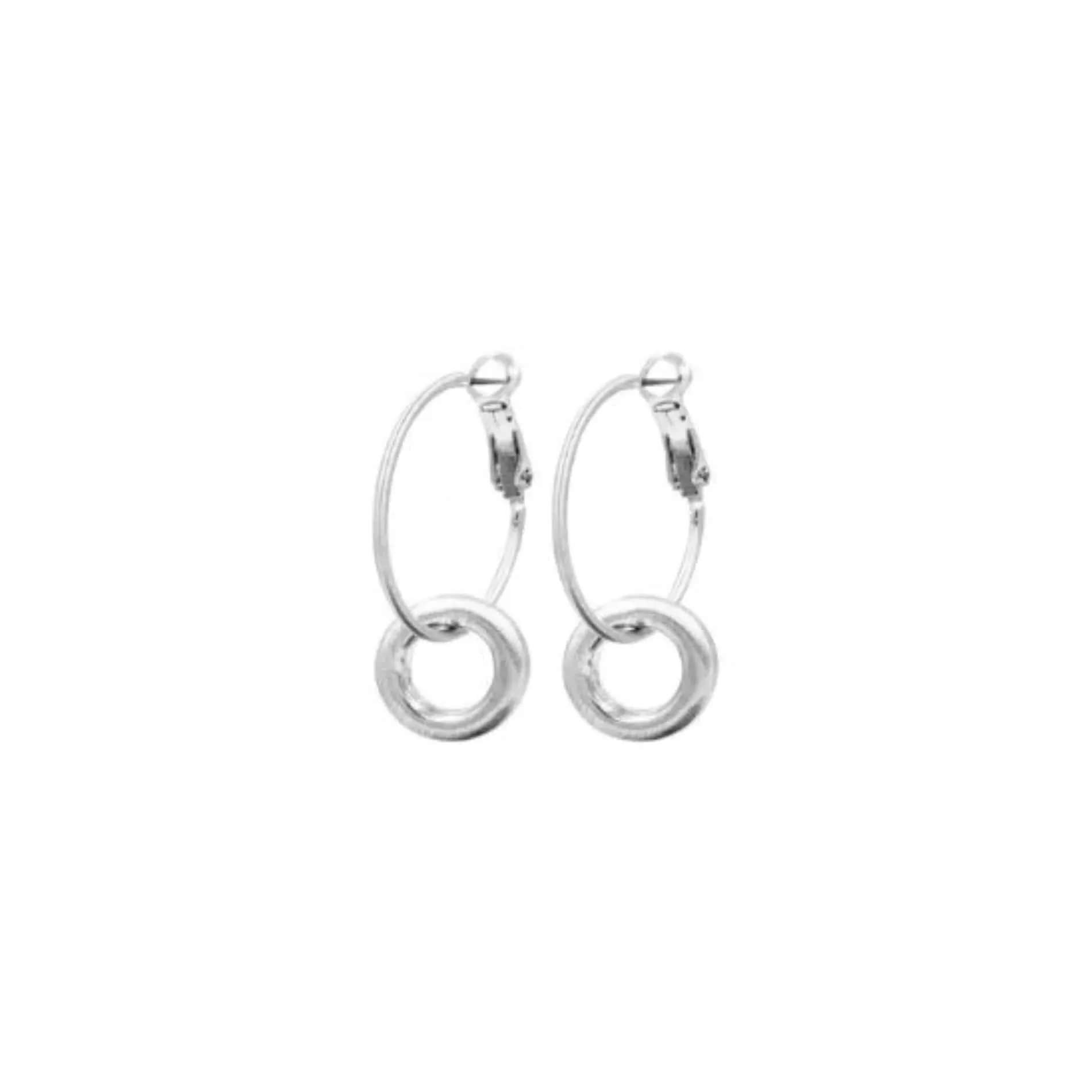 Tula Construct Chunky Hoop Earring Silver Plating